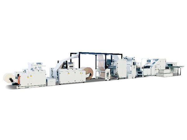 Máquina para hacer bolsas de papel con fondo cuadrado, tipo rollo continuo, SBH330B+DL02