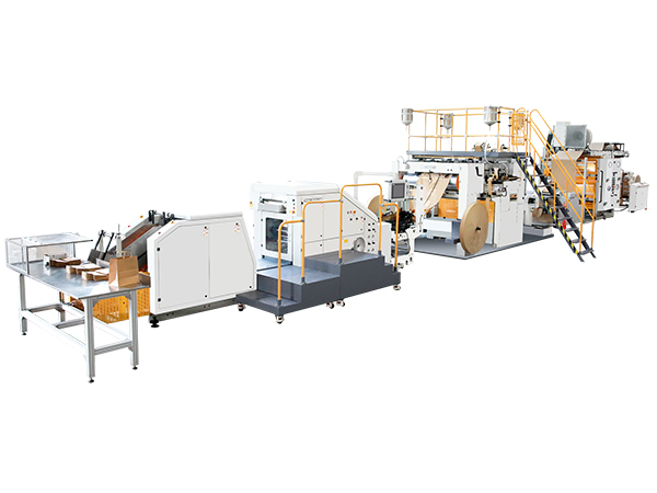 Máquina para fabricar bolsas de papel con manija chata automática, tipo rollo continuo, SBH330/450-TH